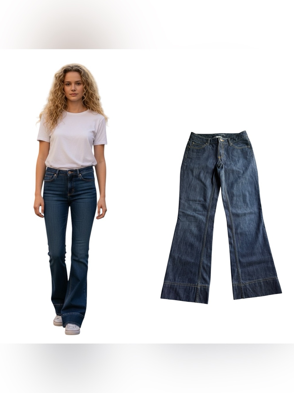 Banana Republic Low Rise Contoured Bootcut Jeans Blue Size 00 Vintage Y2K 29L